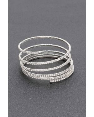 Fashnzfab Rhinestone Bracelet - Gray