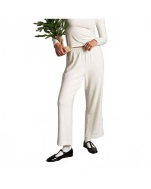 PERFECTWHITETEE Marcie Jersey Pull On Pants - Natural