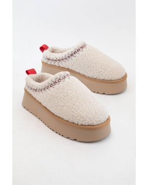 Ccocci Isaac Platform Sherpa Slipper - Pink