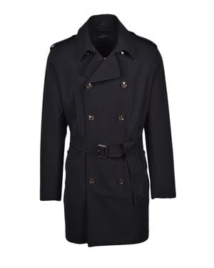 Montecore Double-Breasted Trench Coat - Blue