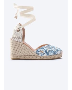 VISCATA Culip Limited Edition Canvas Espadrille Wedges - White