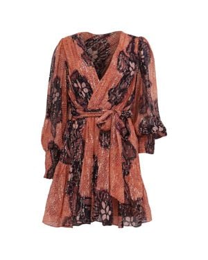 Ulla Johnson Noemi Printed Wrap Mini Dress - Red