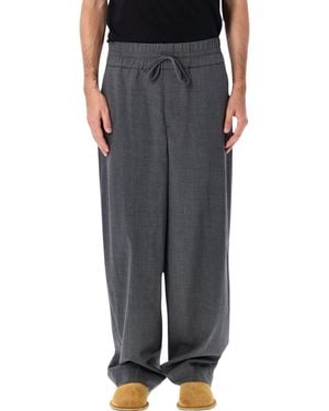 Ami Paris Elasticated Wool Pants - Black