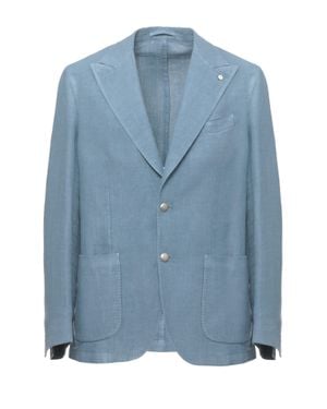 Lubiam Light Peak Lapel Blazer - Blue