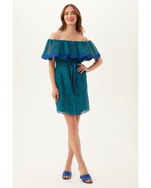Trina Turk Flowery Dress - Blue