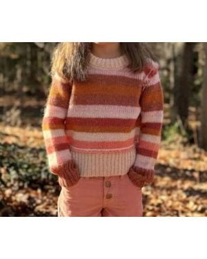 VIGNETTE Donna Stripe Sweater - Brown