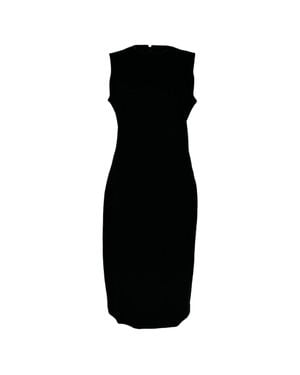 Theory Eano Sleeveless Midi Shift Dress - Black