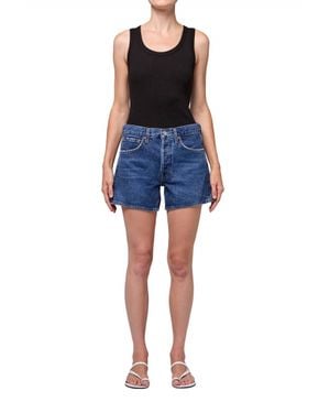 Agolde Parker High Waist Long Short - Blue