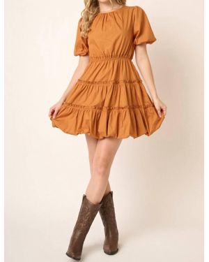 Mittoshop She's Got That Bubbly Personality Dress - Orange