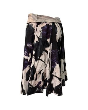 Dries Van Noten Printed Knee Length Skirt - Black