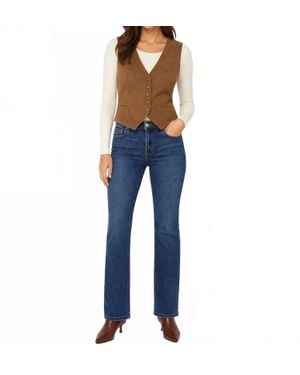 Elan Faux Suede Vest - Blue