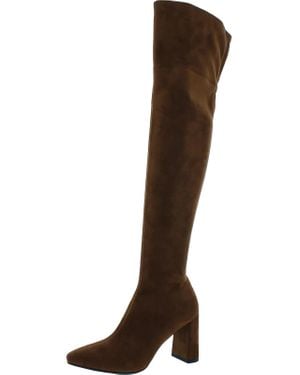 Jeffrey Campbell Parisah-2 Boots 6 Faux Suede Over-The-Knee Zpo3511 - Brown