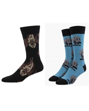 Socksmith Going Batty & Hip Hipporay Socks - Black