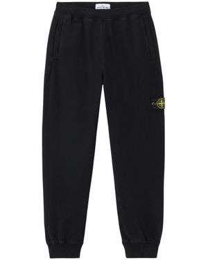 Stone Island Ribbed Cuff Elastic Waist Sweatpants - Blue