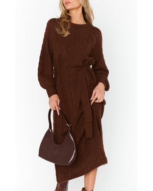 Show Me Your Mumu Barb Sweater Dress - Brown