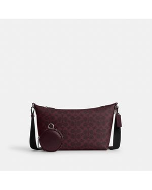 COACH Small Finn Crossbody Bag With Pouch - Purple