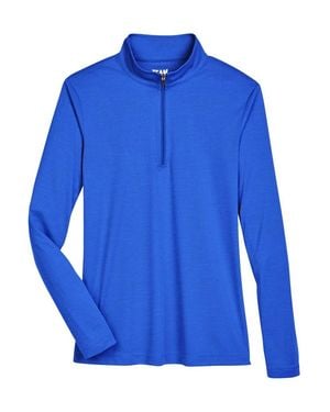 Team 365 Zone Sonic Heather Performance Quarter-Zip Pullover - Blue