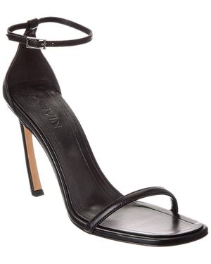 Lanvin Swing Melodie 45 Leather Sandal in Black | Lyst