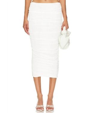 SER.O.YA Julia Midi Skirt - White