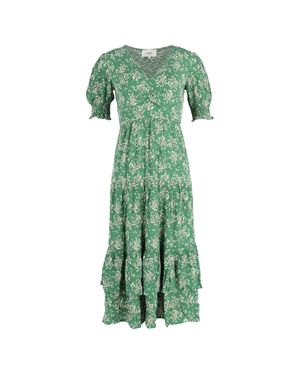 Ba&sh Vika Ruffled Midi Dress - Green