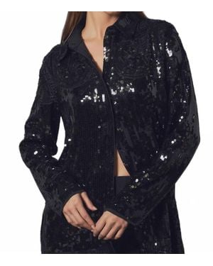 Endless Rose Sequins Dress Shirt - Blue