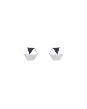 Mission Atelier Water Sterling Stud Earrings - White