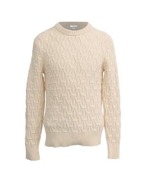 Sandro Sandro Cable-Knit Crewneck Sweater - White