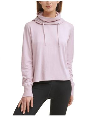 Calvin Klein Performance Face-Cover Hoodie - Pink
