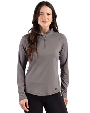 Cutter & Buck Prospect Recycled Featherlight Stretch Quarter Zip - Gray