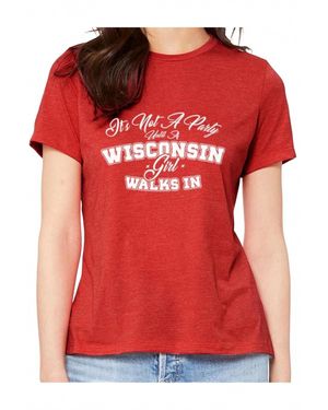 Wi-Wear It's Not A Party Until A Wisconsin Girl Walks - Red