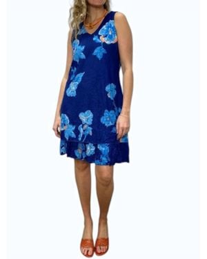 Tango Mango Ruffle Hem Dress - Blue