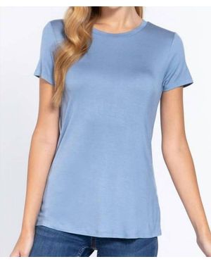 Active Basic Eliza Cotton Jersey Top - Blue