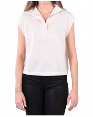 Emily Mccarthy Poppy Pullover Vest - White