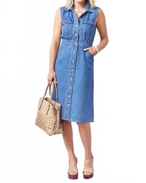 Coco + Carmen Raleigh Sleeveless Denim Dress - Blue