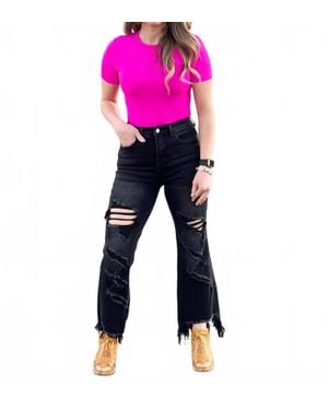 Blakely Urban Distressed Crop Jeans - Pink