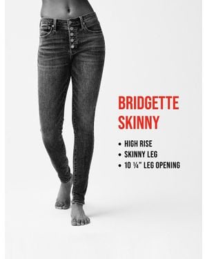 Lucky Brand High Rise Bridgette Skinny Leather Pants - Gray