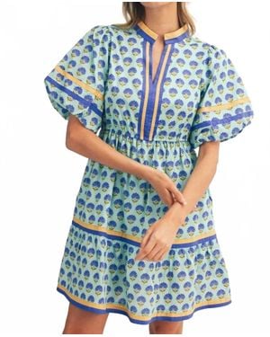 Jodifil Boho Tiered Dress - Blue