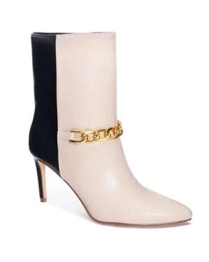 Chinese Laundry Elisha Boots Natural Stiletto Heel Bootie Zap1886 - White