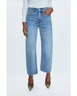 Pistola Lexi Bowed Straight Jean - Blue