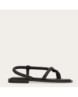 Ferragamo Ferragamo Filone Leather Sandals, Size 9 - Black