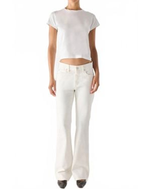 Amo Denim Marcenia Mid Rise Slouchy Bootcut Jean - White