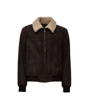 Stewart Sean Vintage-Finished Leather Jacket - Black