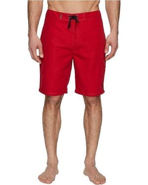 Hurley One Only 2.0 Boardshorts 21" Drawstring Waist Swimwear Ddr1368 - Red