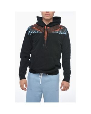 Marcelo Burlon Printed Icon Wings Hoodie - Black