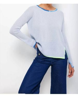 Lisa Todd Emembroidered Long Sleeve Sweater - Blue
