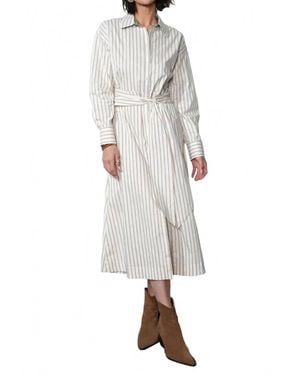 Greylin Cosette Open Back Shirt Dress - White