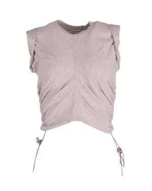 T By Alexander Wang Ruched Side Detail Top - Pink