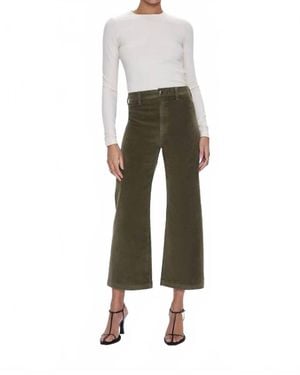 Pistola Penny Crop High Rise Wide Leg Pant - Green