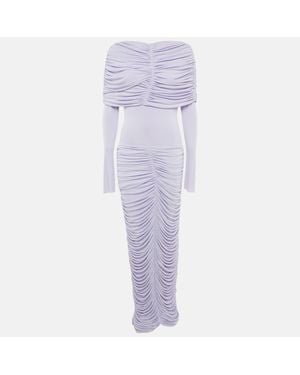 Chats by C.Dam Chats By C. Dam Jersey Knit Ruched Serafina Maxi Dress - Purple