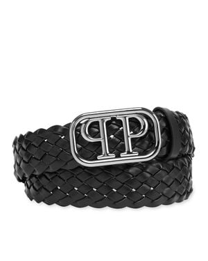 Philipp Plein Leather Belt Tm - Black